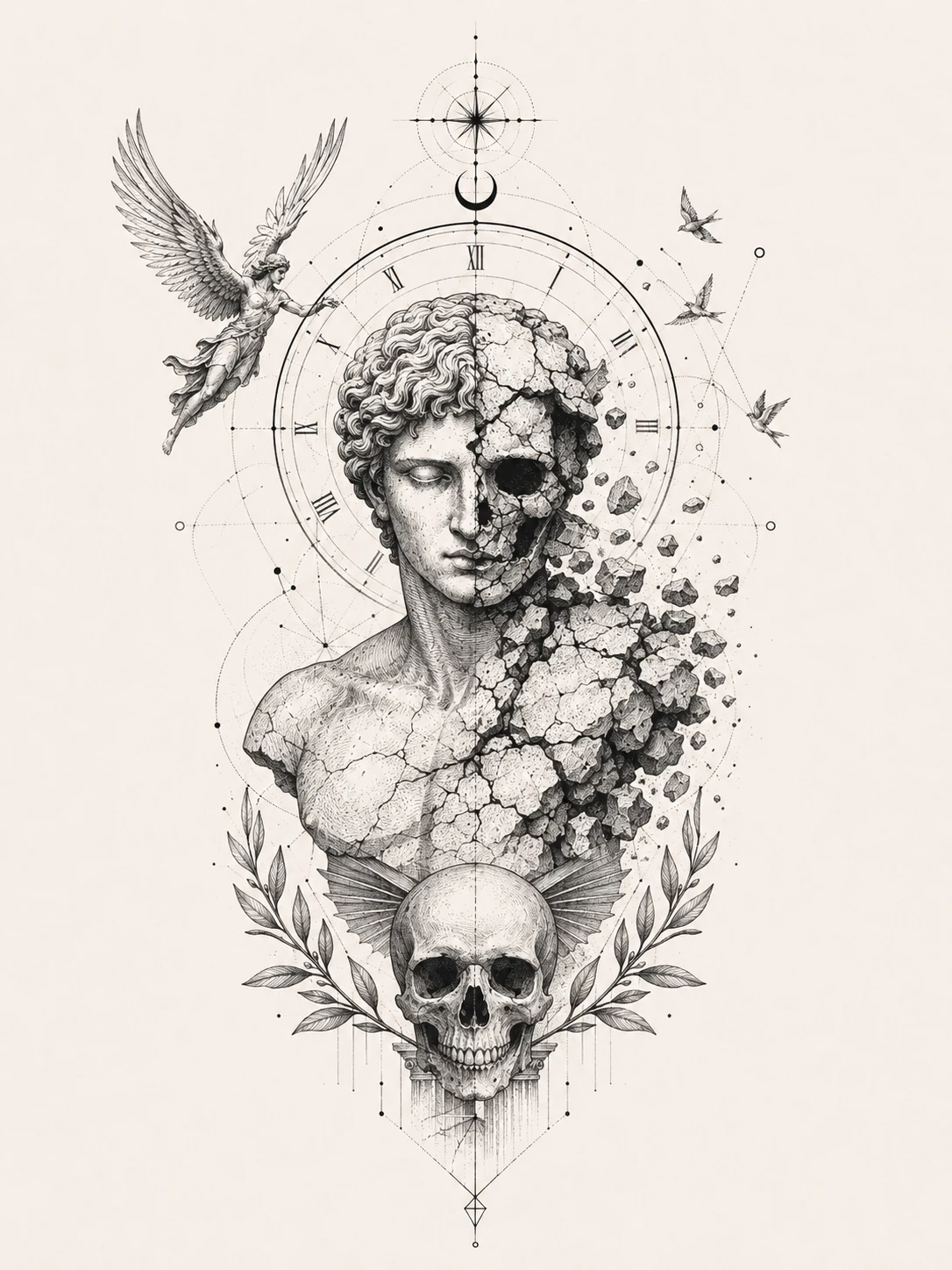 Ilustracyjny projekt memento mori